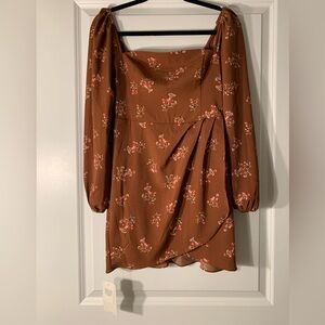 Abercrombie & Fitch Brown Floral Mini Dress